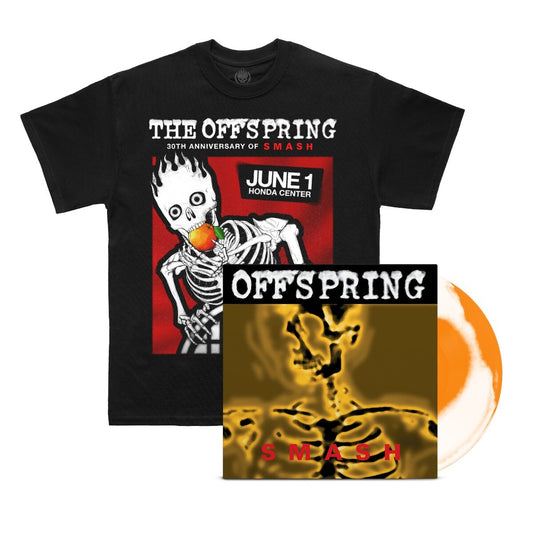 Smash Anniversary Honda Center Tangerine and White Swirl LP + Honda Center Black Tee