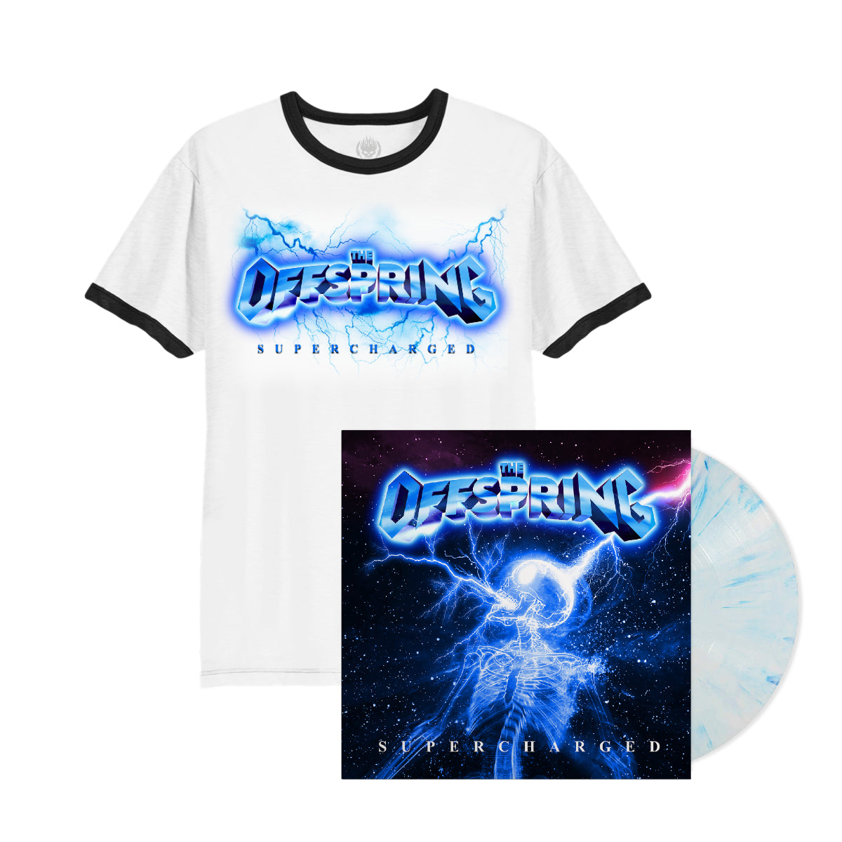 SUPERCHARGED LP + White Ringer Tee