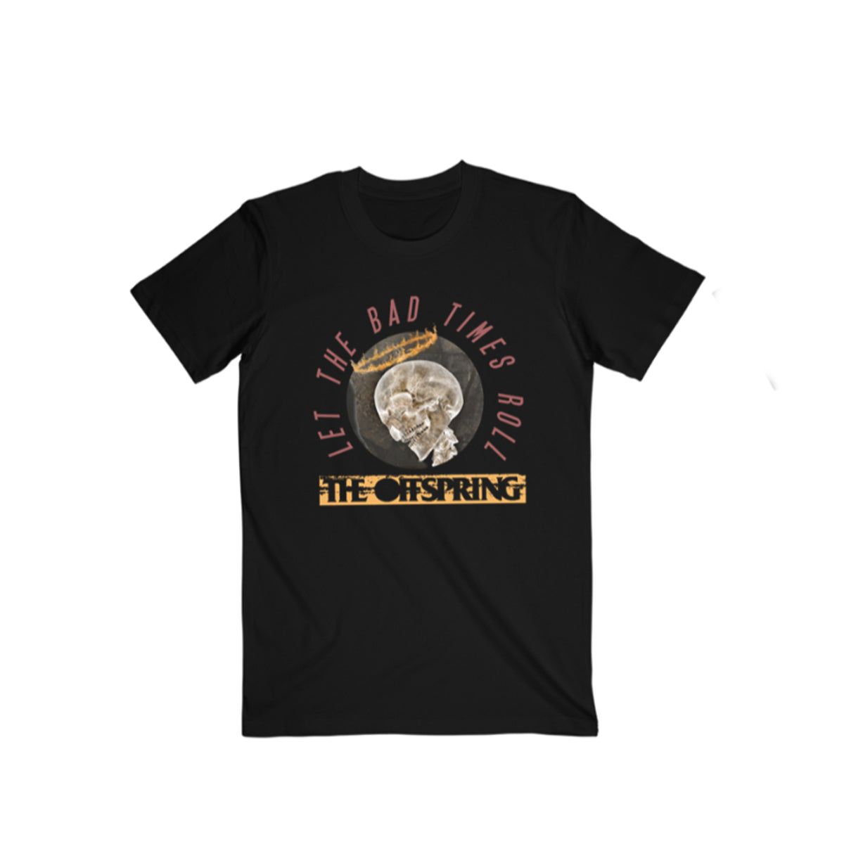 Let The Bad Times Roll Skeleton Black T-Shirt